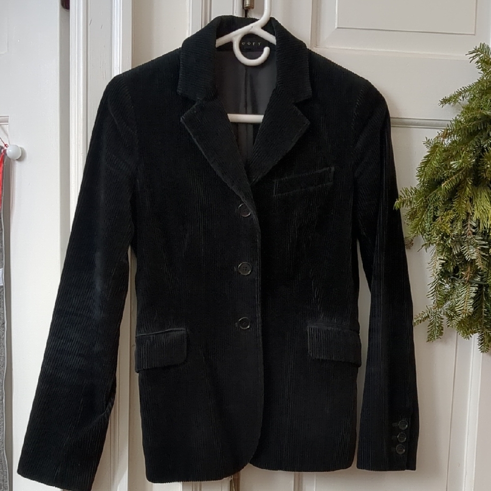 Theory Black Corduroy Women's Blazer